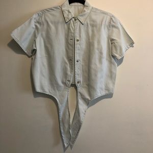 AMERICAN APPAREL Light Denim Wash Button Down